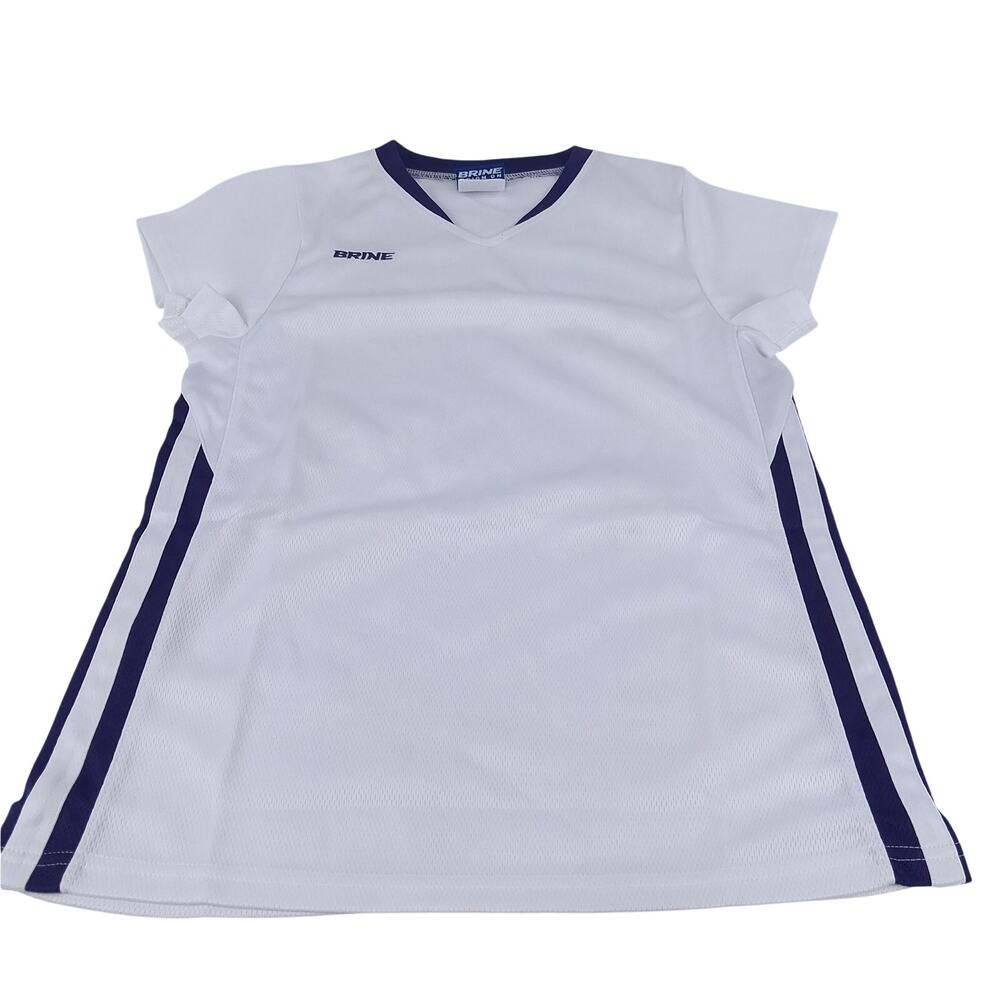Women's Brine Lacross Jersey White with Purple trim (S) F102W
